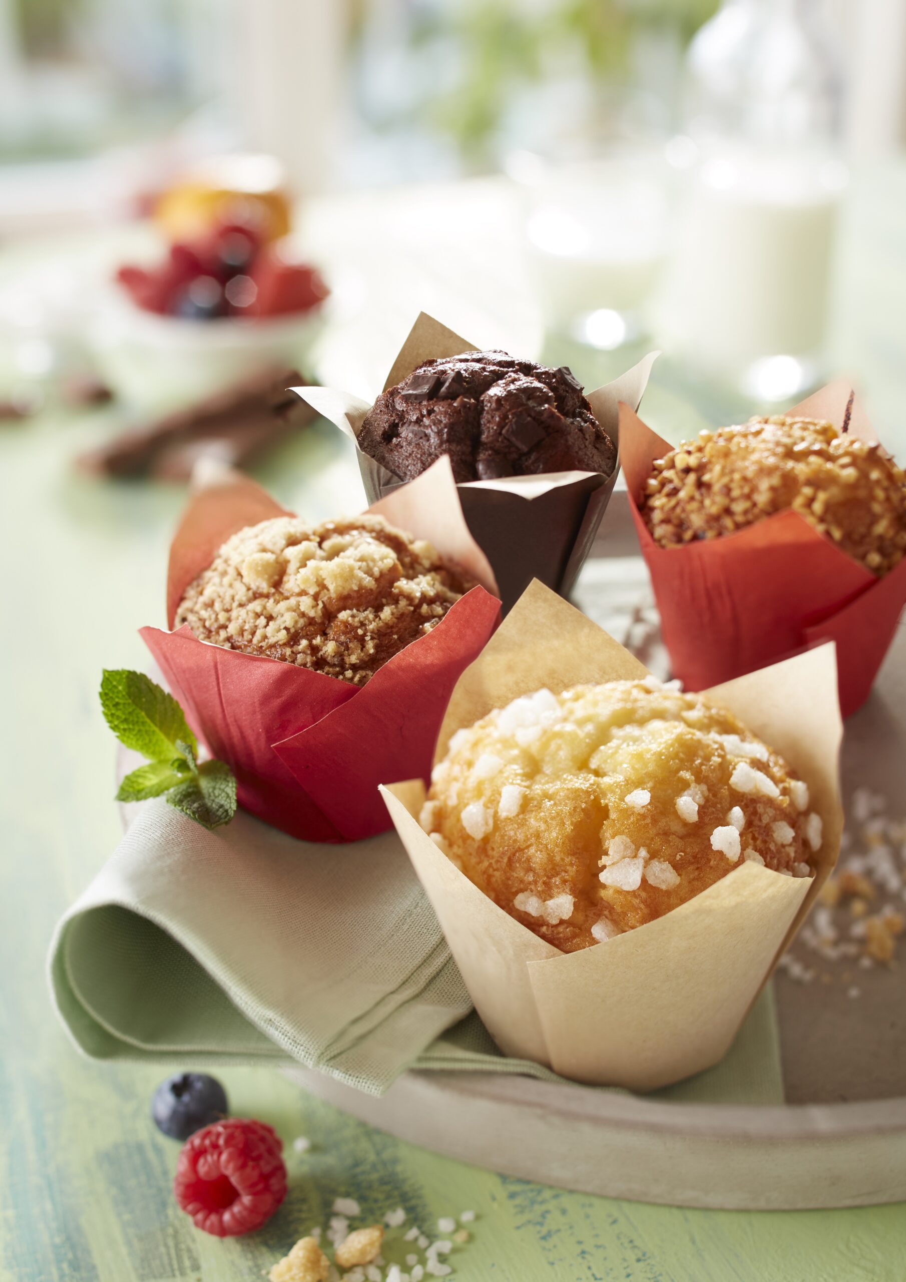 Individual filled muffins