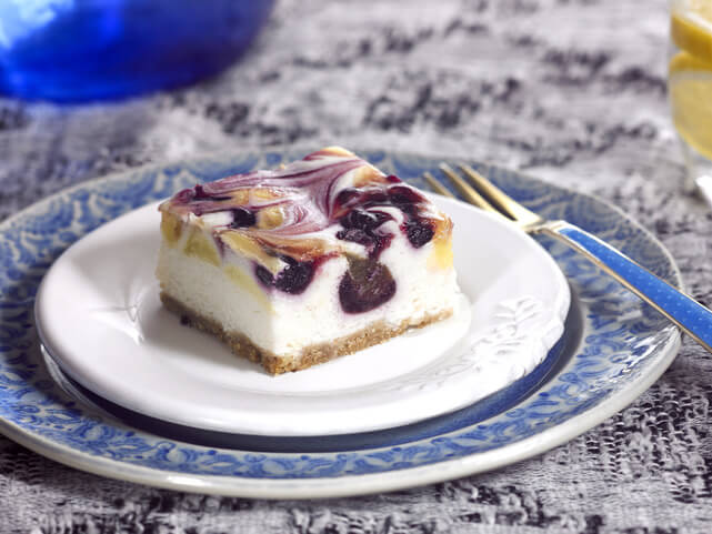 Vegan Lemon & Blueberry Cheesecake