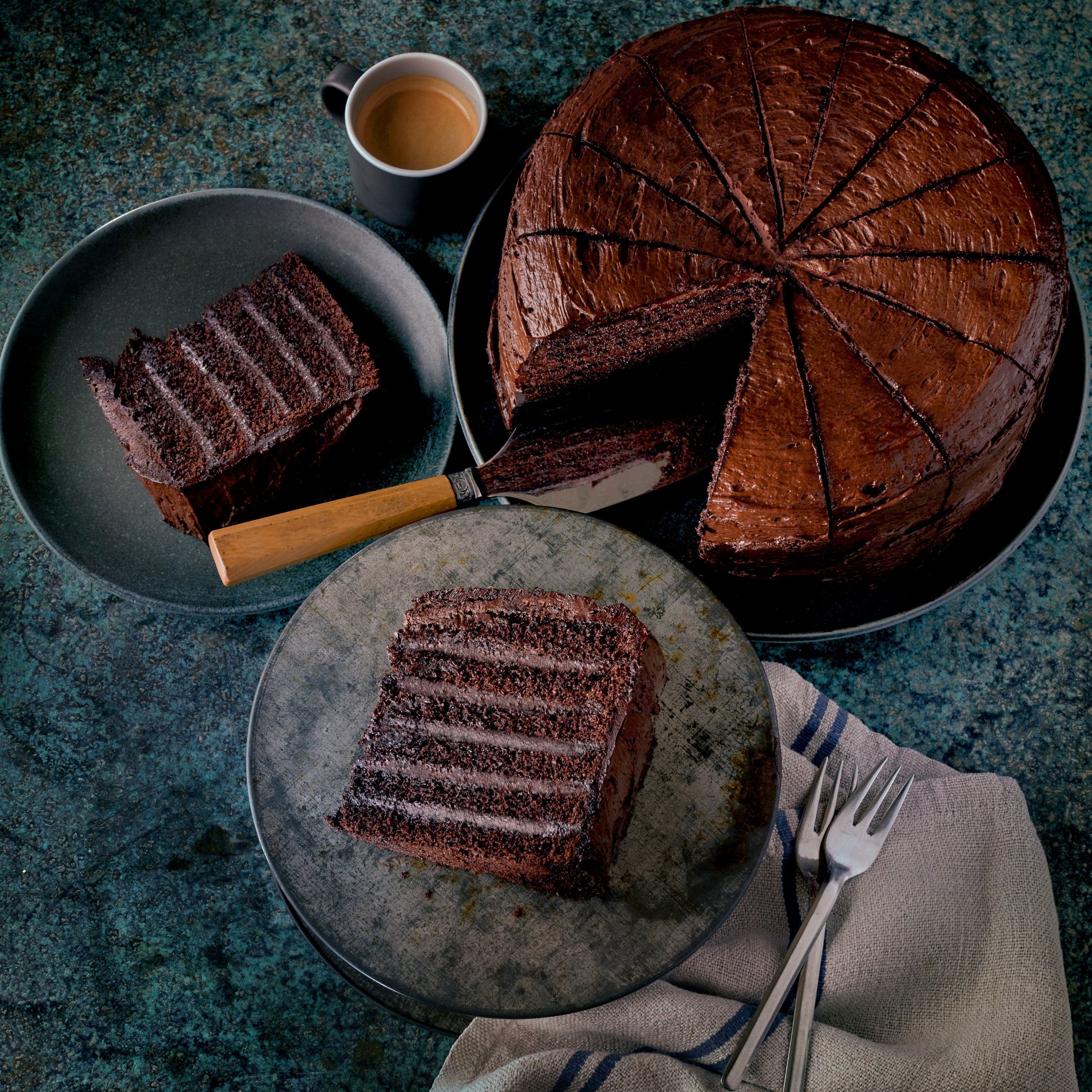 Six Layer Chocolate Fudge Cake